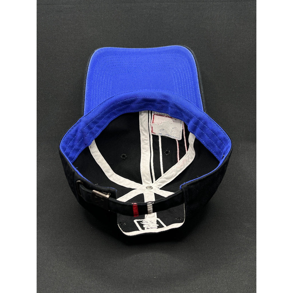 Vintage IZOD IndyCar Series Strapback Hat Black Blue Racing Cap