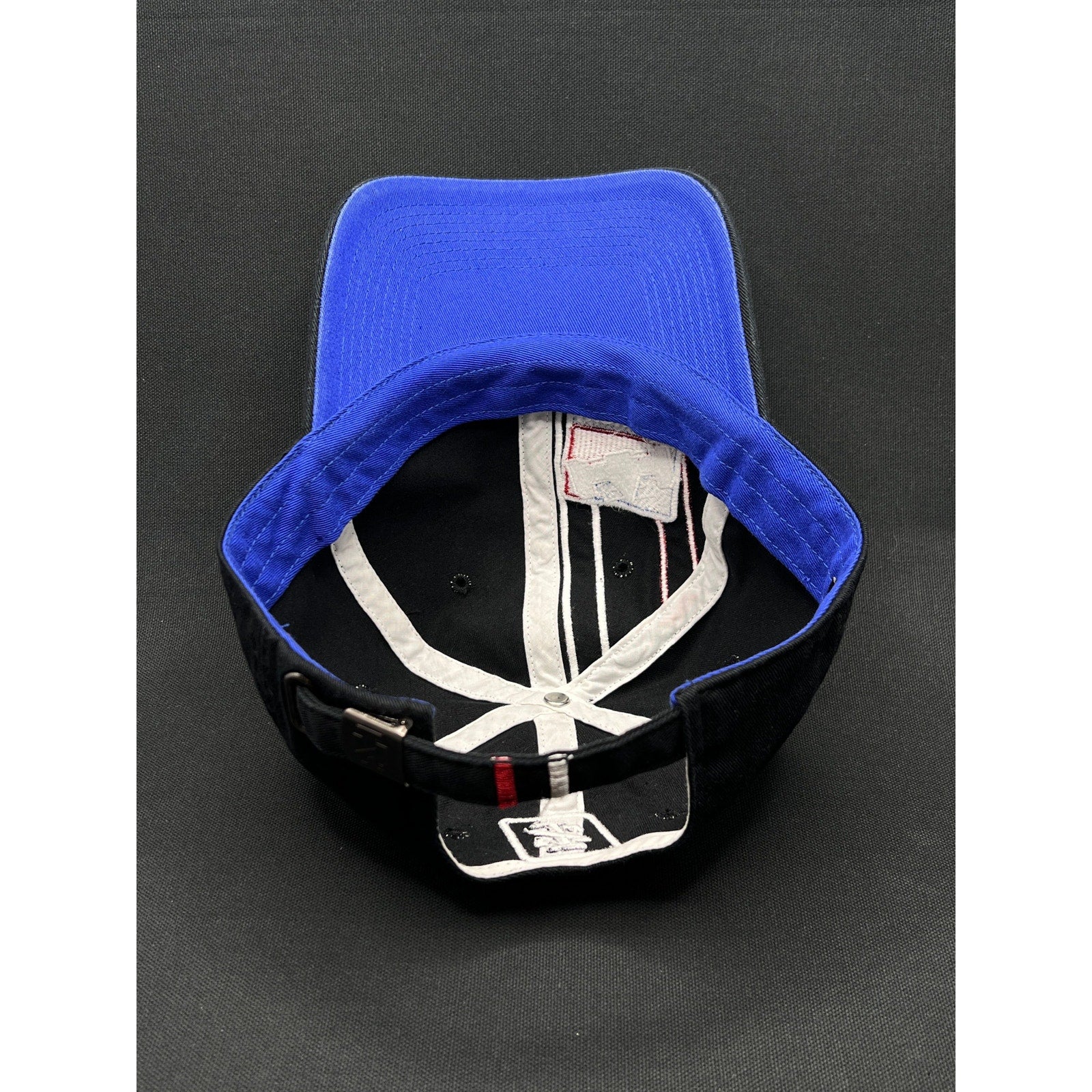 Vintage IZOD IndyCar Series Strapback Hat Black Blue Racing Cap