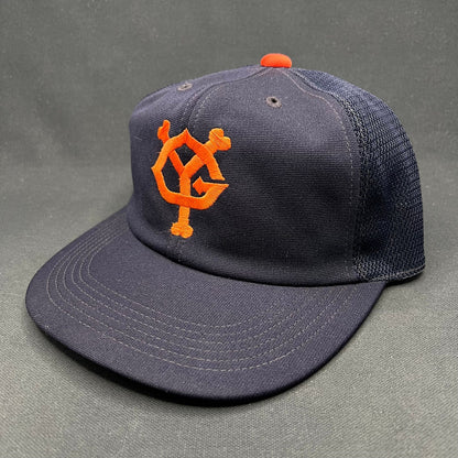 Vintage Yomiuri Giants Snapback Hat Mesh Trucker Japan Baseball Black