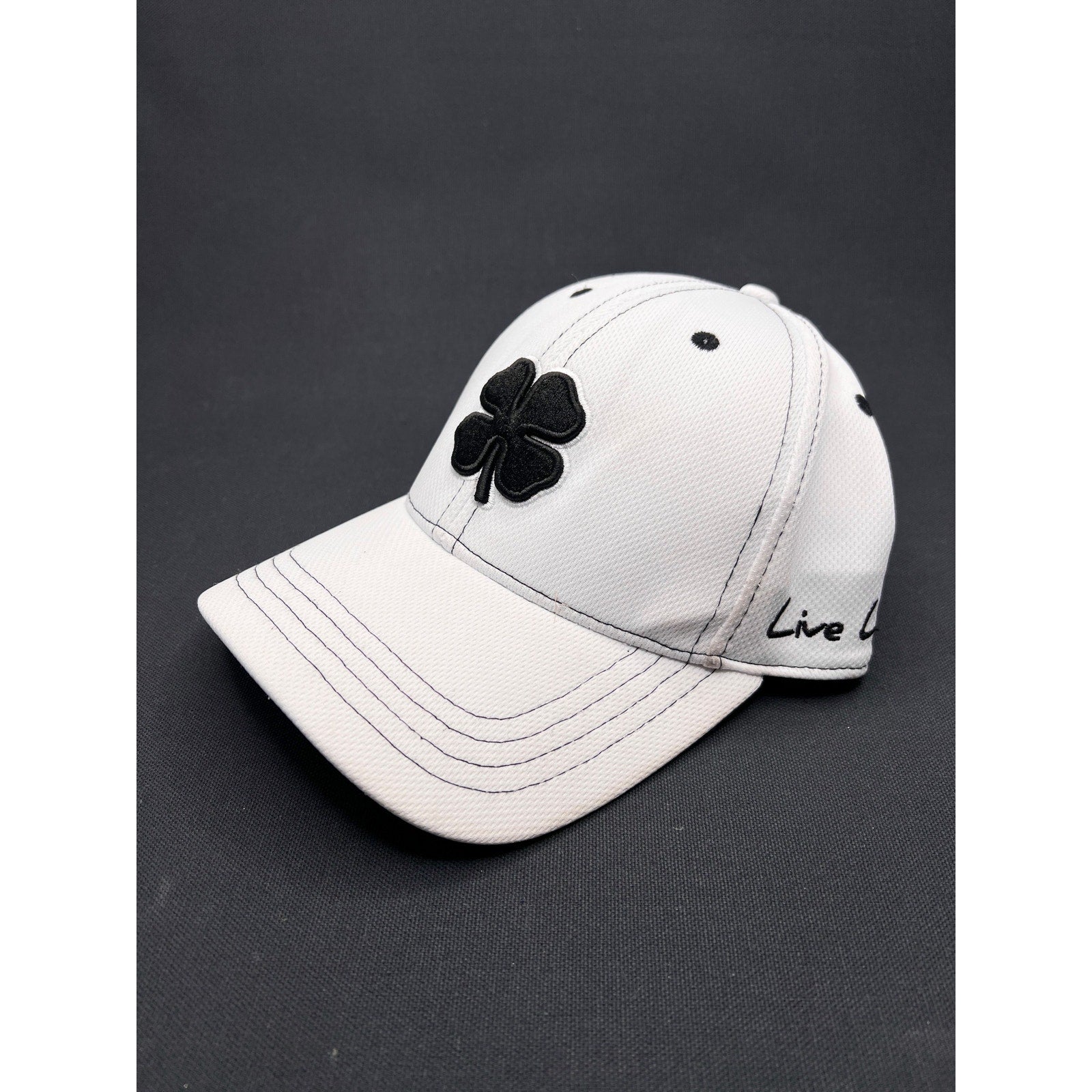 Black Clover Live Lucky White Hat Four Leaf Clover Golf Lifestyle