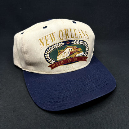 Vintage New Orleans Rollin on the River Snapback Hat Philippines Riverboat Cap