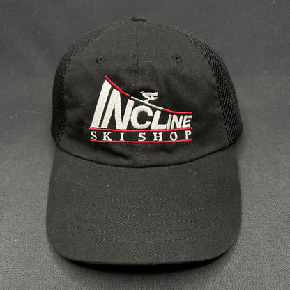 Vintage Incline Ski Shop Trucker Hat Black Mesh Strapback Cap