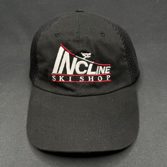 Vintage Incline Ski Shop Trucker Hat Black Mesh Strapback Cap