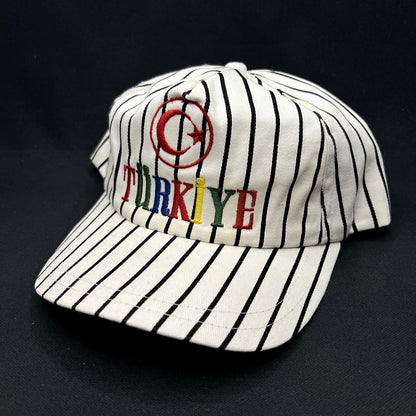 Vintage Turkey Snapback Hat Pinstripe Multicolor Embroidered Tourist Cap