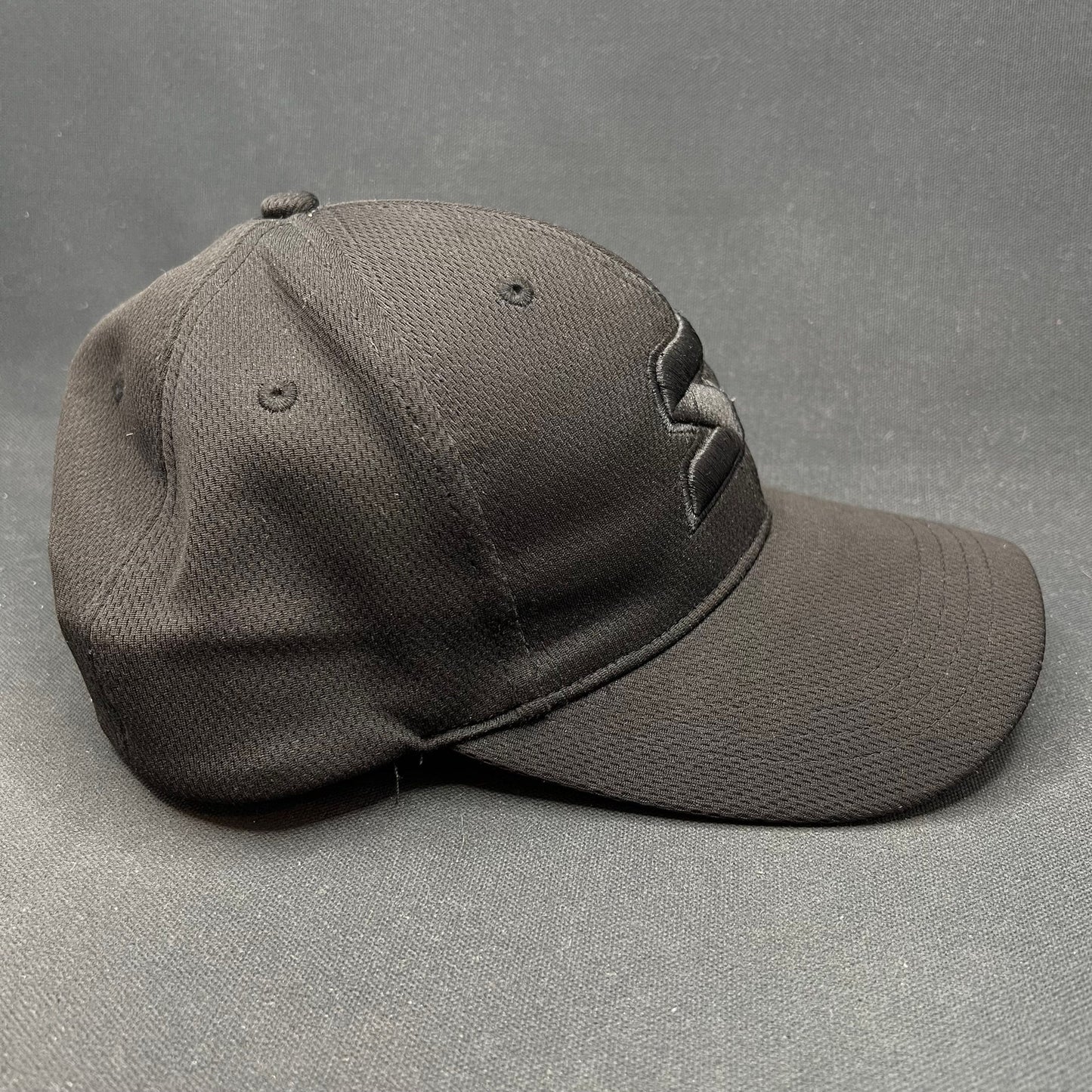 Starter Brand Tonal Black Logo Fitted Hat Minimal Streetwear