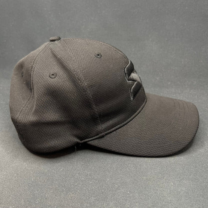 Starter Brand Tonal Black Logo Fitted Hat Minimal Streetwear