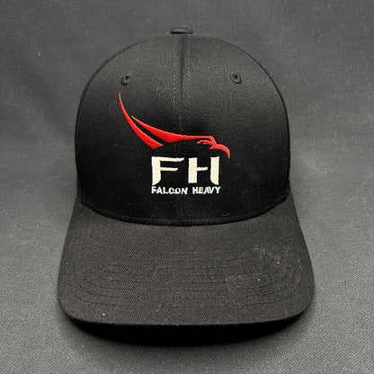 SpaceX Falcon Heavy Flexfit Hat Black Red Yupoong S/M