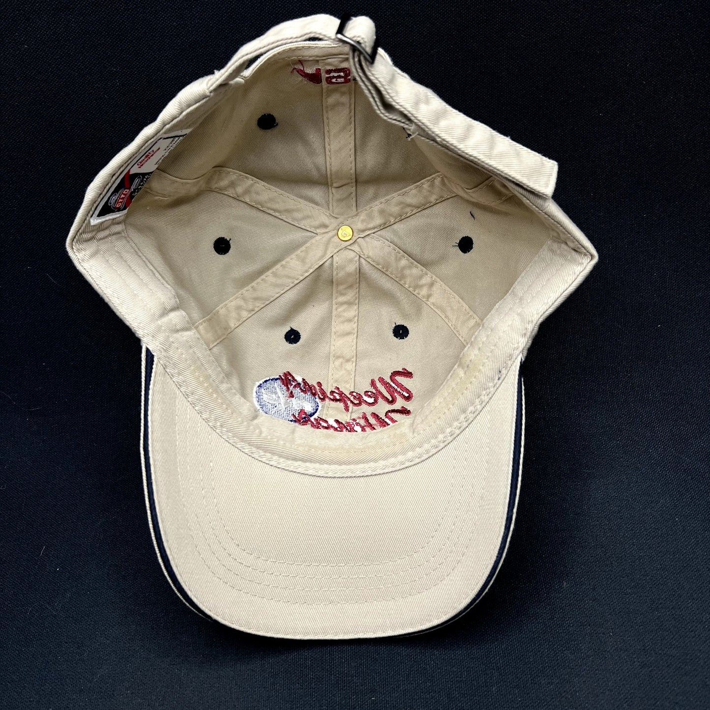 Vintage Weeping Wing TKS AS&T Otto Strapback Hat Aviation Promo Cap