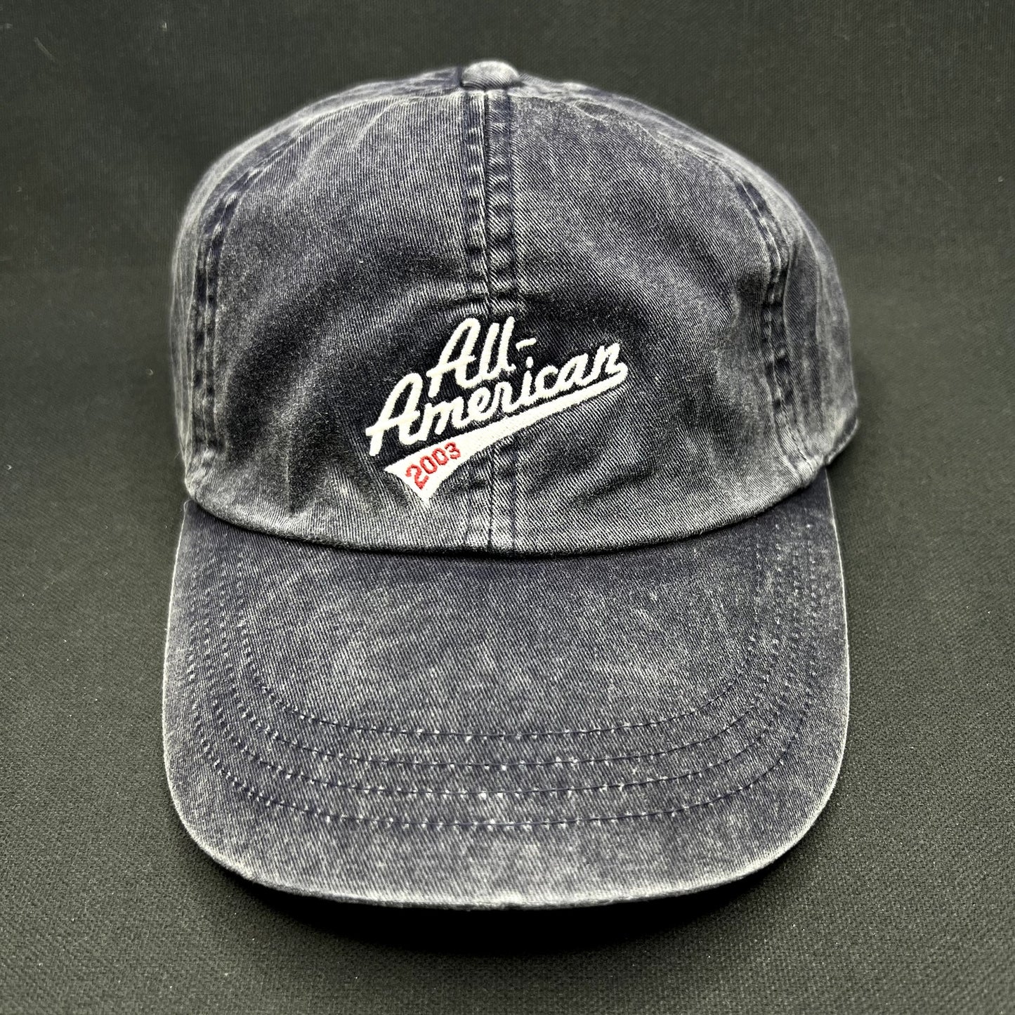 Vintage 2003 All-American Script Strapback Hat Old Navy Washed Baseball Cap M/Ls