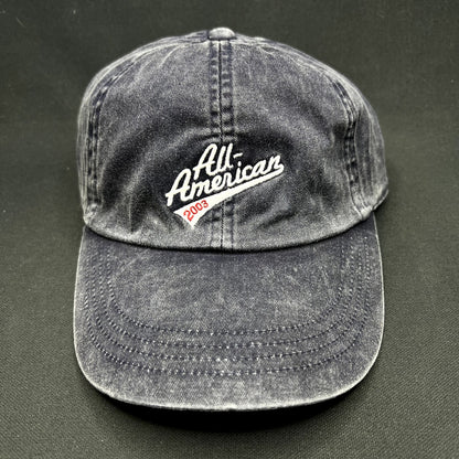 Vintage 2003 All-American Script Strapback Hat Old Navy Washed Baseball Cap M/Ls
