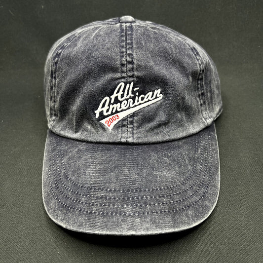 Vintage 2003 All-American Script Strapback Hat Old Navy Washed Baseball Cap M/Ls