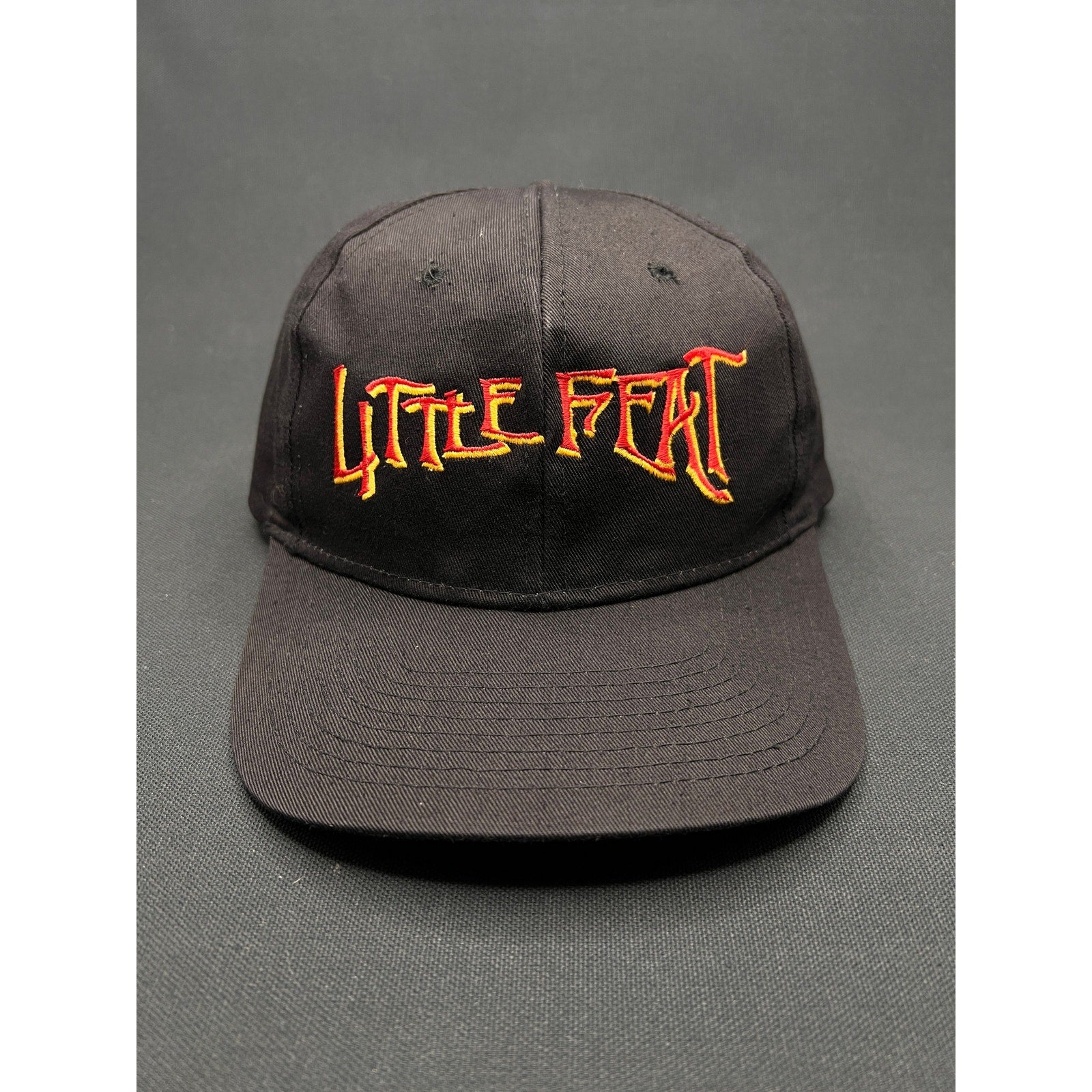 Vintage 90's Little Feat Black Snapback Hat – Red/Yellow Embroidered Logo