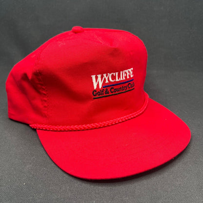 Vintage Wycliffe Golf & Country Club Rope Snapback Hat Yupoong