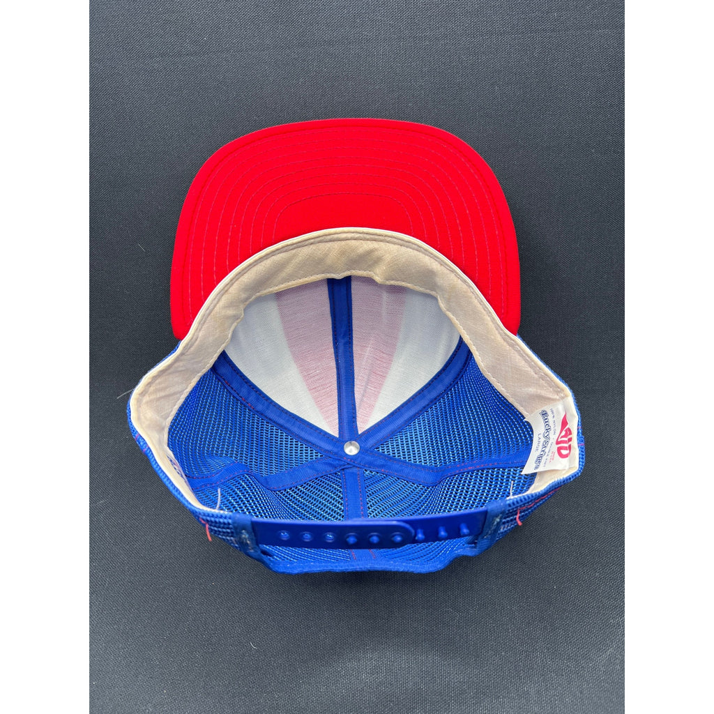 Vintage 1980s Chicago Blitz USFL Snapback Trucker Hat AJD Lucky Stripes USA