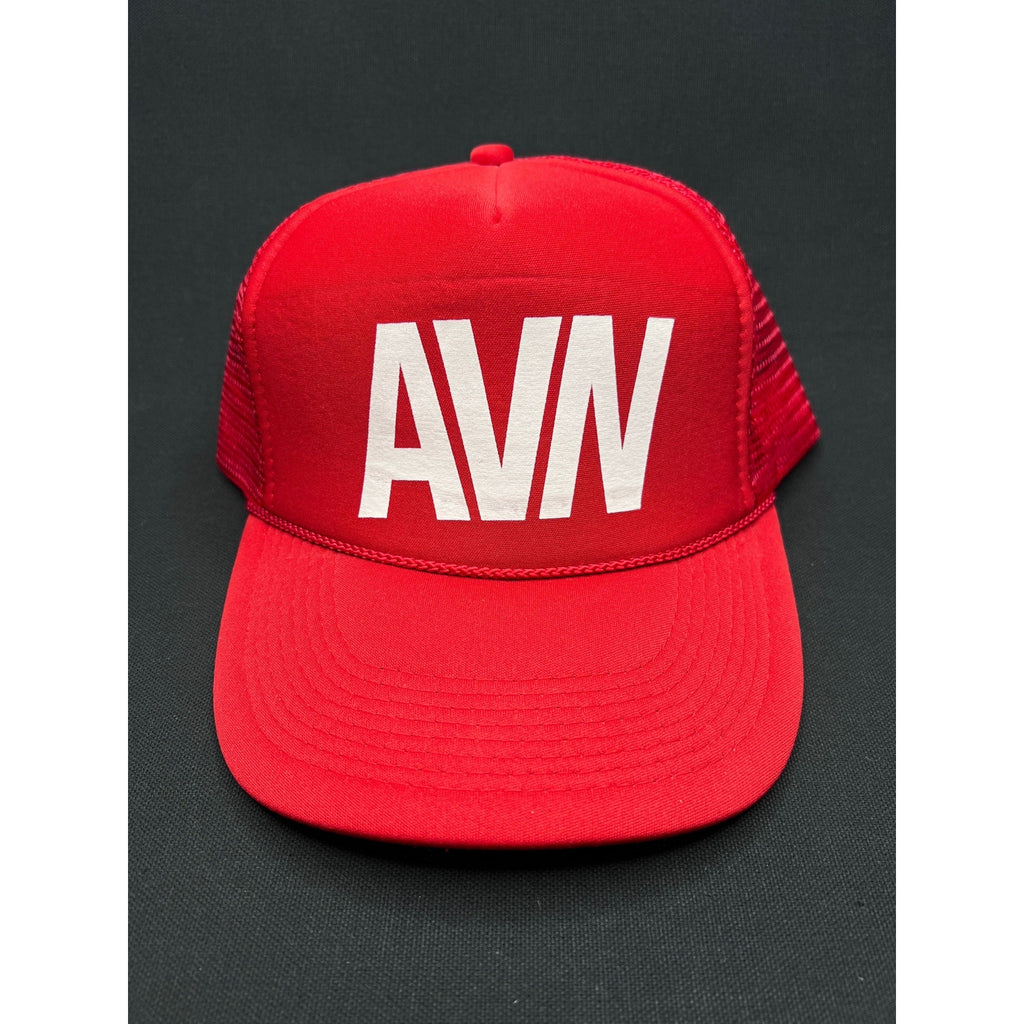 AVN Trucker Hat Classic Red Foam Front Mesh Snapback Adult Video News Promo Cap