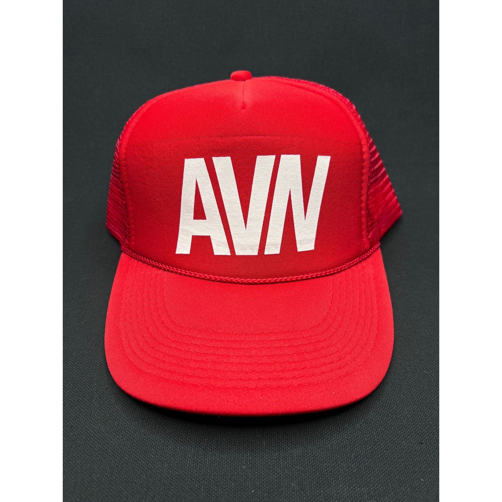 AVN Trucker Hat Classic Red Foam Front Mesh Snapback Adult Video News Promo Cap