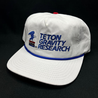 Teton Gravity Research USPS Mail Snapback Hat White Rope Cap Lightly Damaged