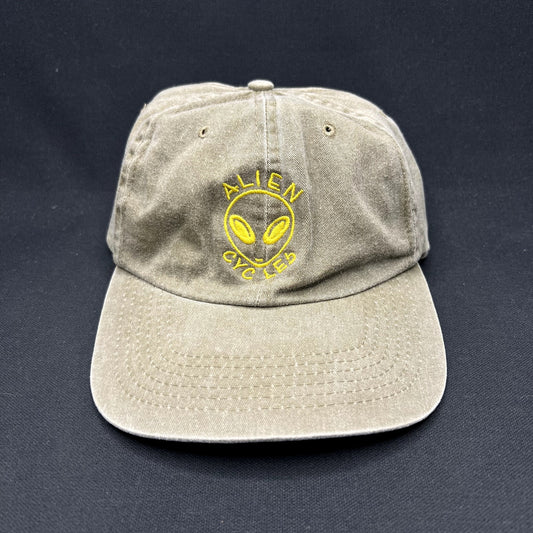 Vintage Alien Cycles Aspen Colorado Strapback Hat UFO Dad Cap