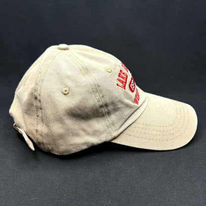 Vintage Lake Geneva Wisconsin Strapback Hat Khaki Tourist Travel Cap Embroidered