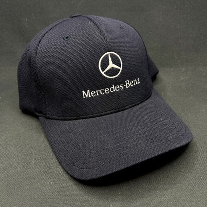 Mercedes-Benz Flexfit Hat L/XL Navy Blue Embroidered Logo Cap Yupoong
