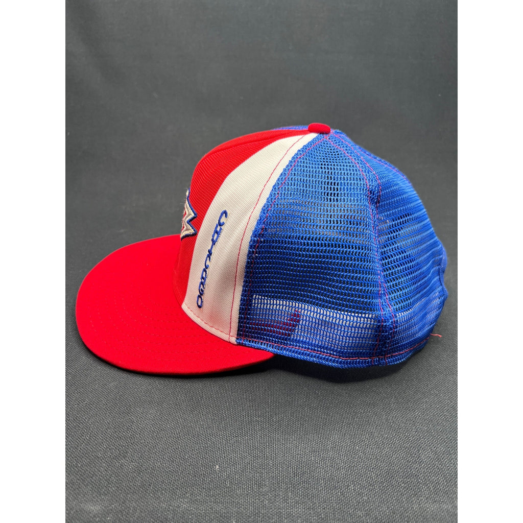 Vintage 1980s Chicago Blitz USFL Snapback Trucker Hat AJD Lucky Stripes USA