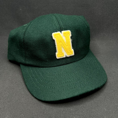 Noah NYC Wool Strapback Hat Green Yellow N Logo Leather Strap Cap Made in Canada