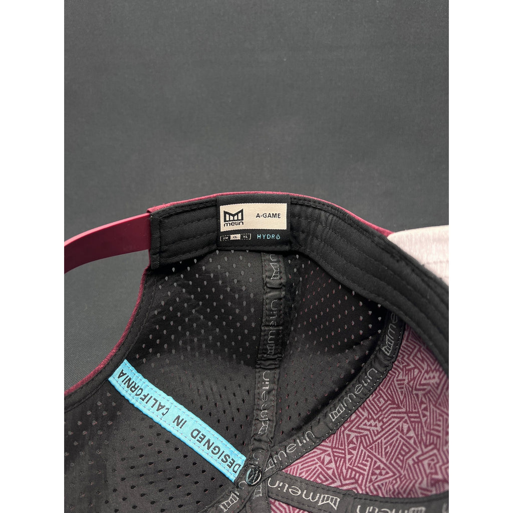 Melin A-Game Hydro Performance Hat – Grey & Maroon Water-Resistant Snapback (Designed in California)