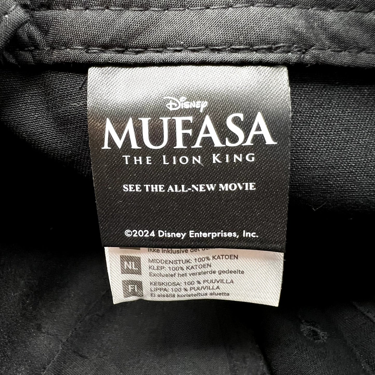 Disney Mufasa The Lion King 2024 Promo Strapback Hat Black Cap