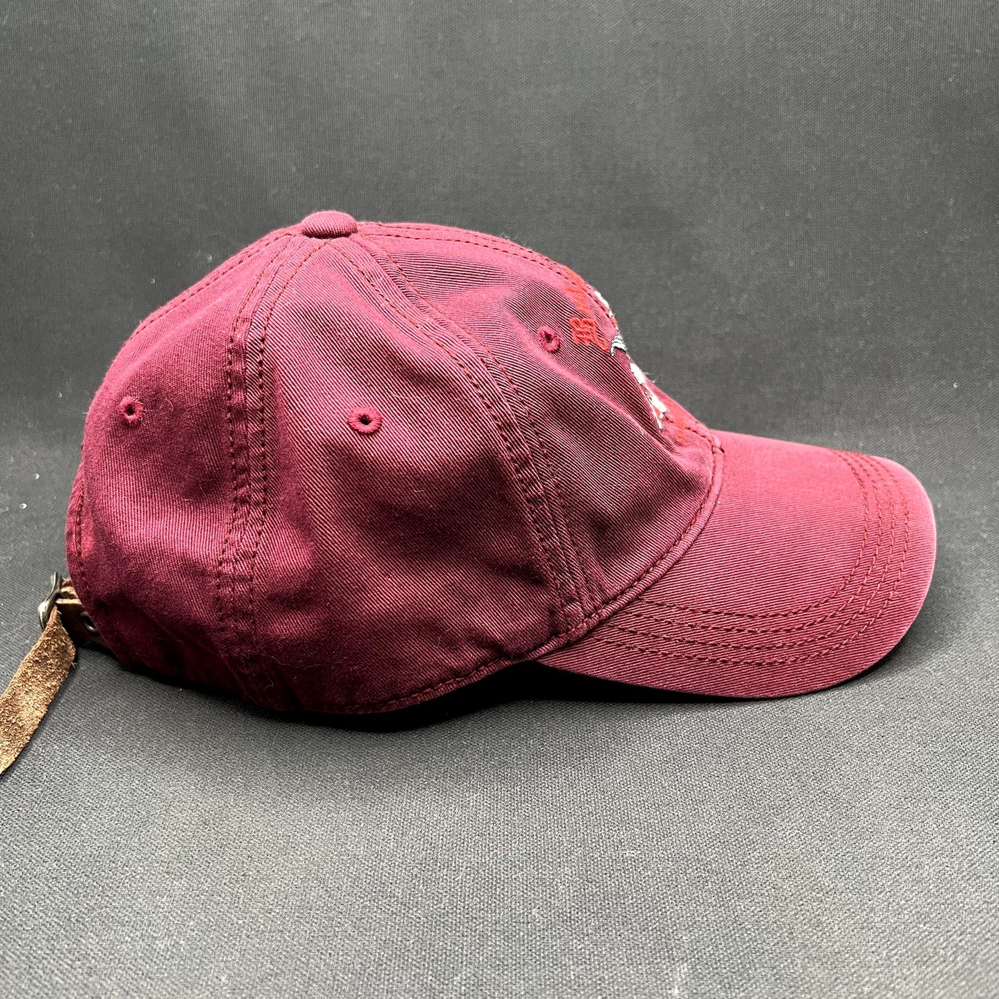 Lucky Brand x Budweiser Strapback Hat Burgundy Beer Cap
