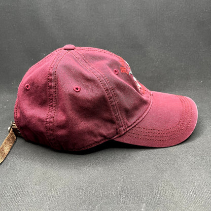 Lucky Brand x Budweiser Strapback Hat Burgundy Beer Cap