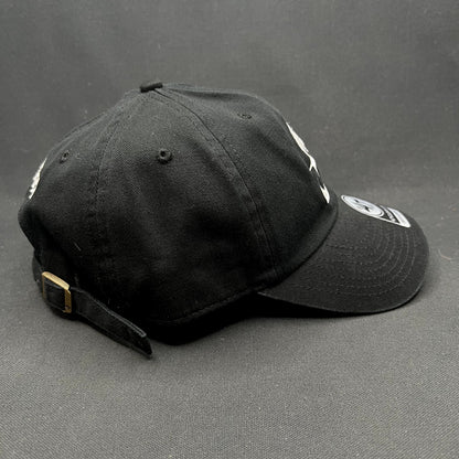 47 Brand Black “S” Strapback Hat Clean Up Adjustable Cap