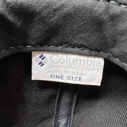 Vintage Columbia Convert Snapback Hat Black Spellout Cap