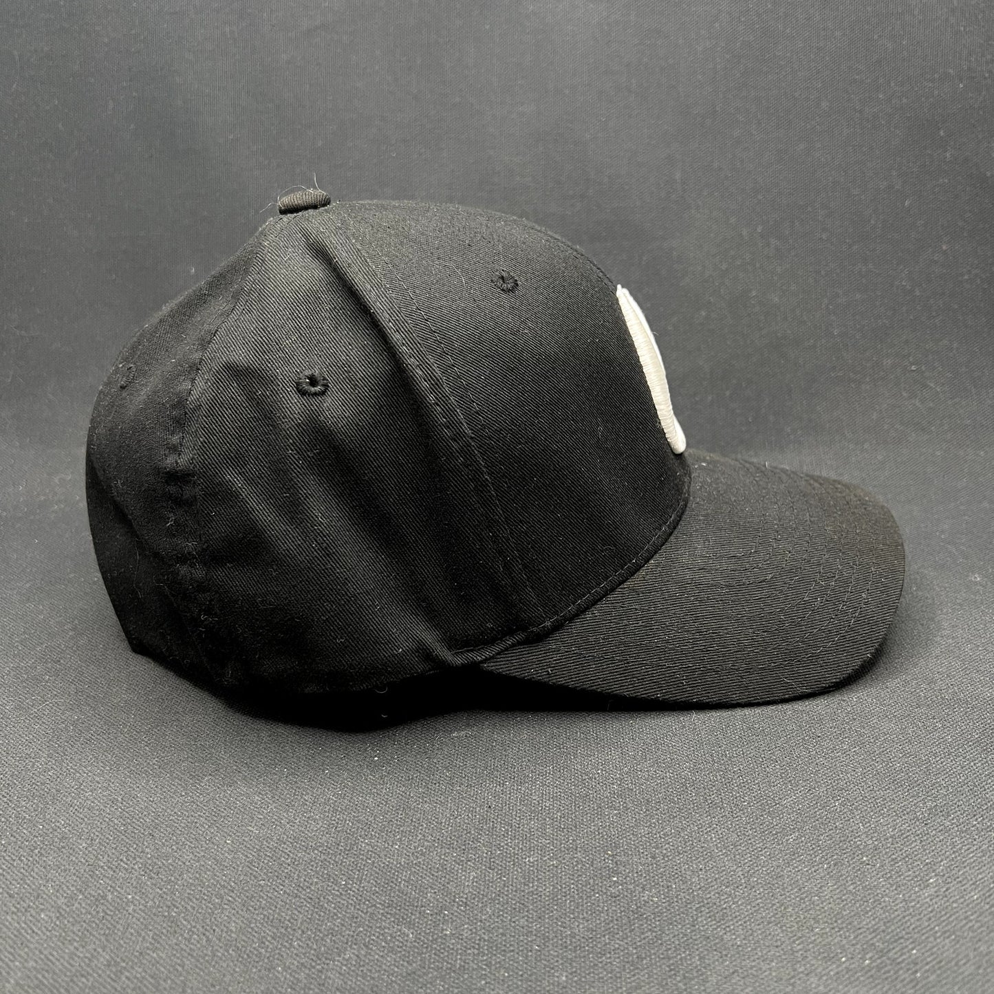 Nixon Watches Flexfit Hat Black White Logo Fitted S/M Cap