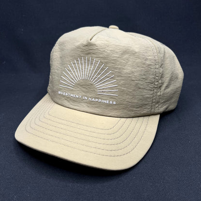 Vuori Investment In Happiness Snapback Hat Beige Nylon Cap
