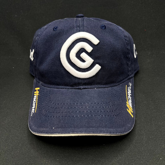 Vintage Cleveland Golf Strapback Hat Navy Blue Embroidered Logo Adjustable
