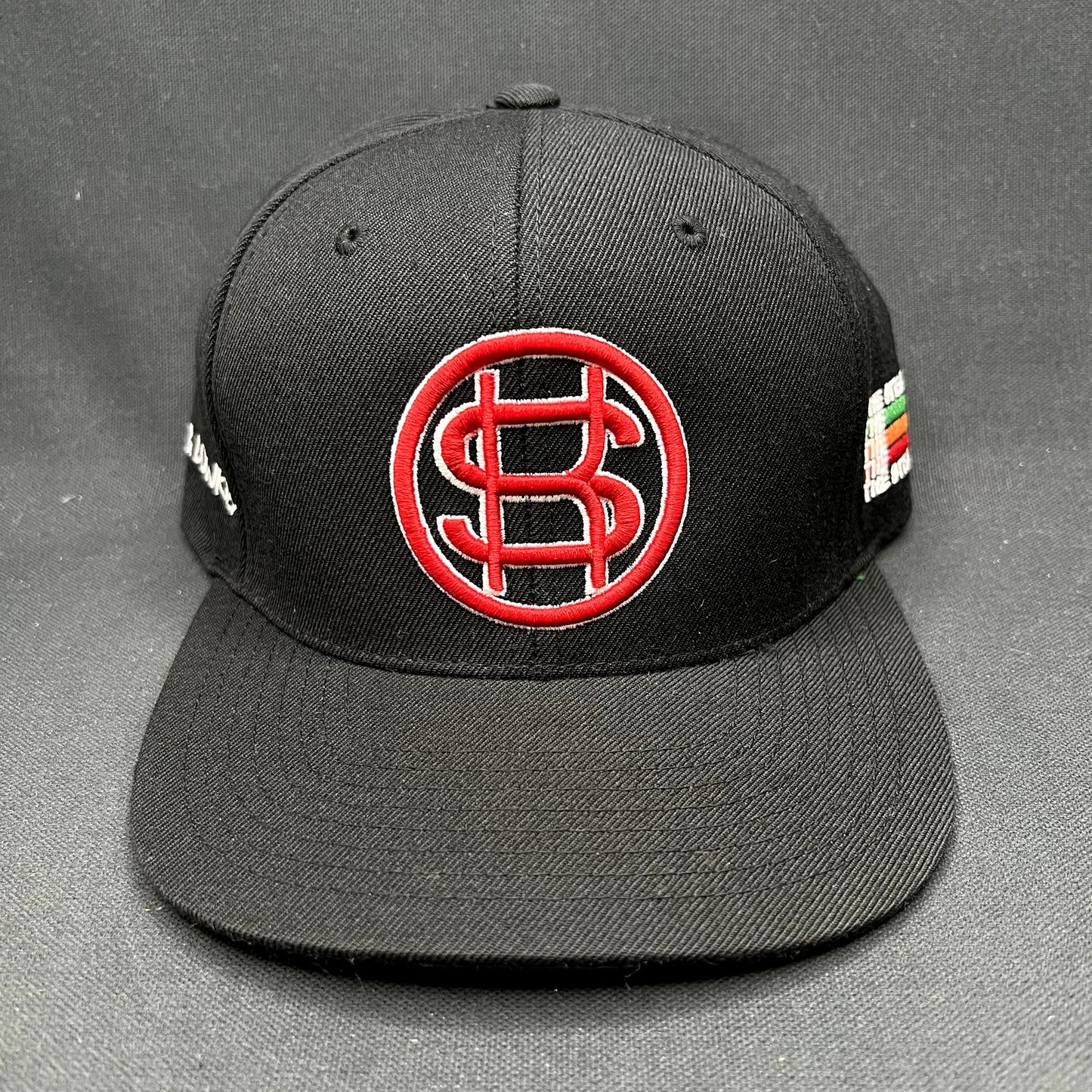 Paid & Lowkey The Steady Way Snapback Hat Black Yupoong Cap