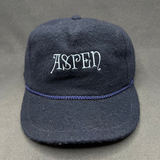 Vintage Aspen Colorado Wool Rope Snapback Ski Hat Bump Bonnets