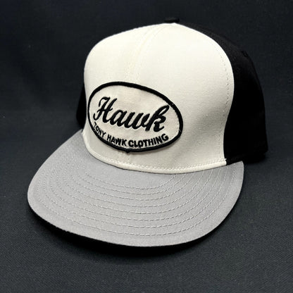 Tony Hawk Hawk Clothing Retro Logo Strapback Hat Black White OSFM