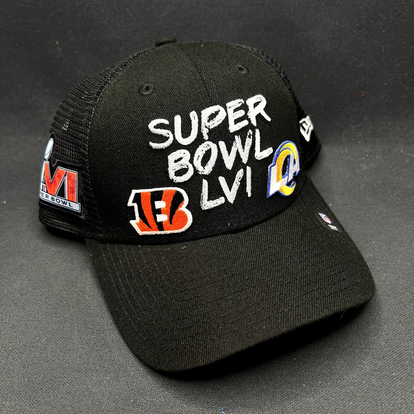 New Era Super Bowl LVI Bengals vs Rams Trucker Snapback Hat NFL 2022