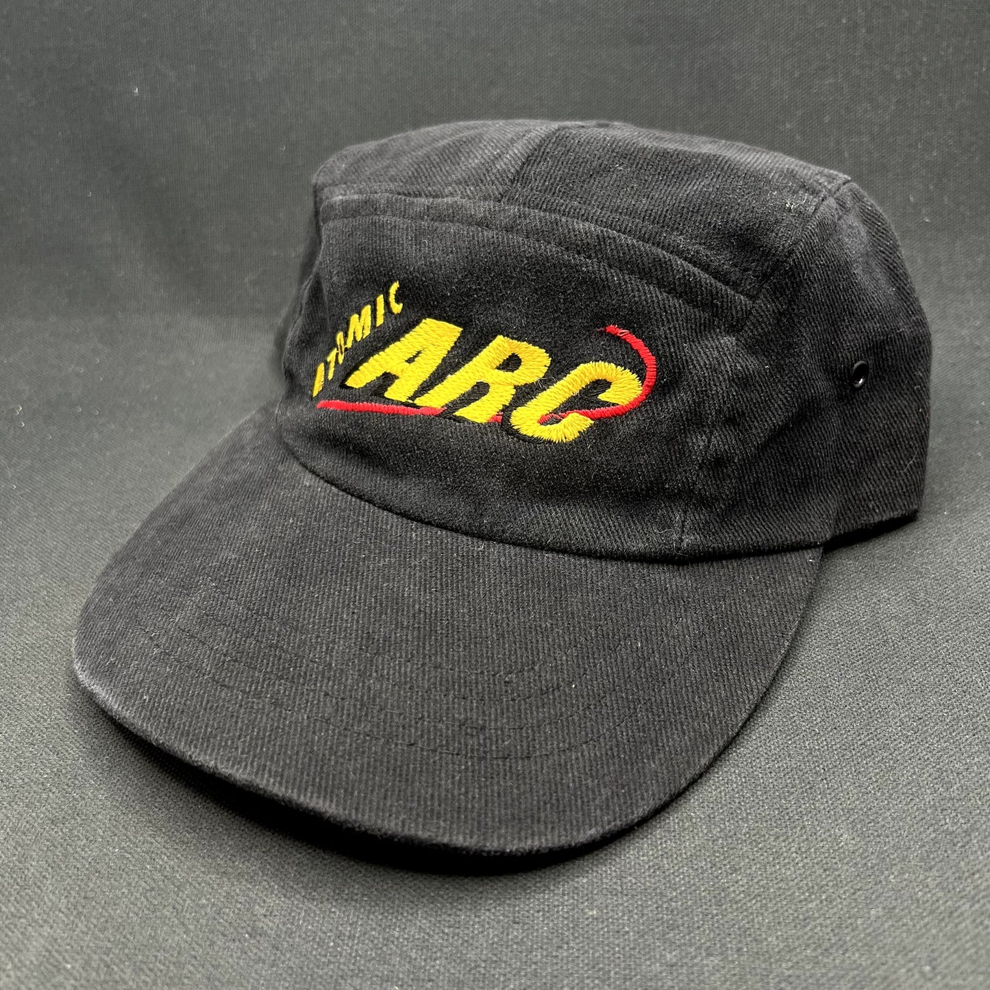 Vintage Atomic ARC Ski Strapback Hat Black Austria Alpine Skiing 90s Cap11