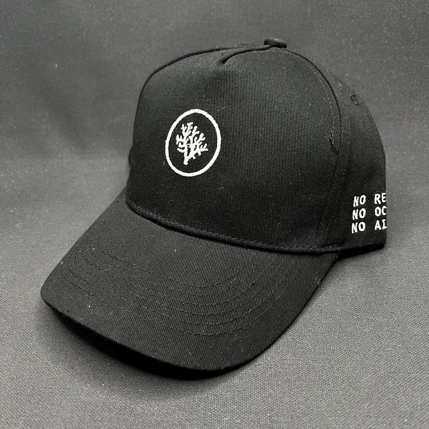 Coral Gardeners Strapback Hat Black Conservation Ocean Reef Cap