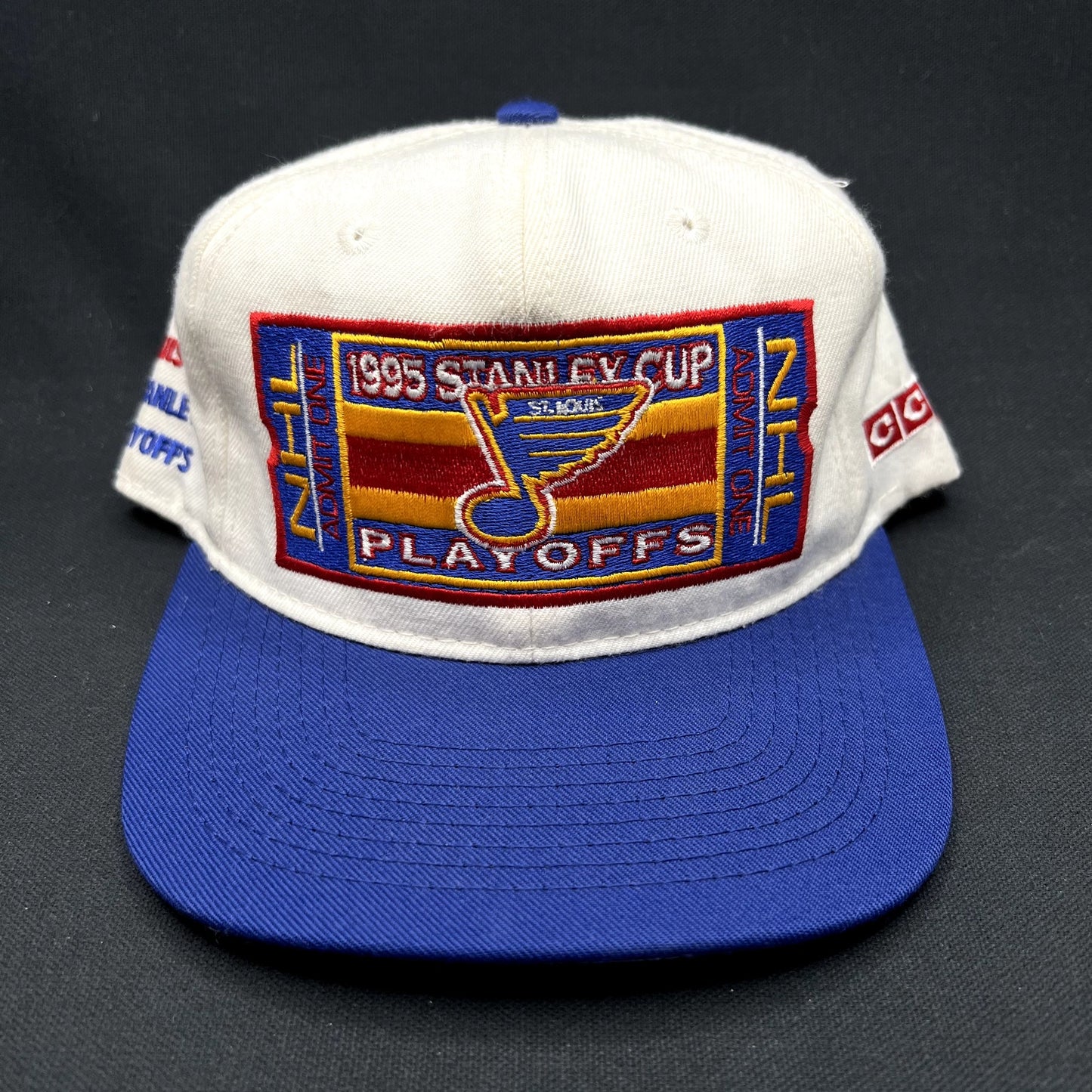 Vintage 1995 St Louis Blues Stanley Cup Playoffs Snapback Hat NHL