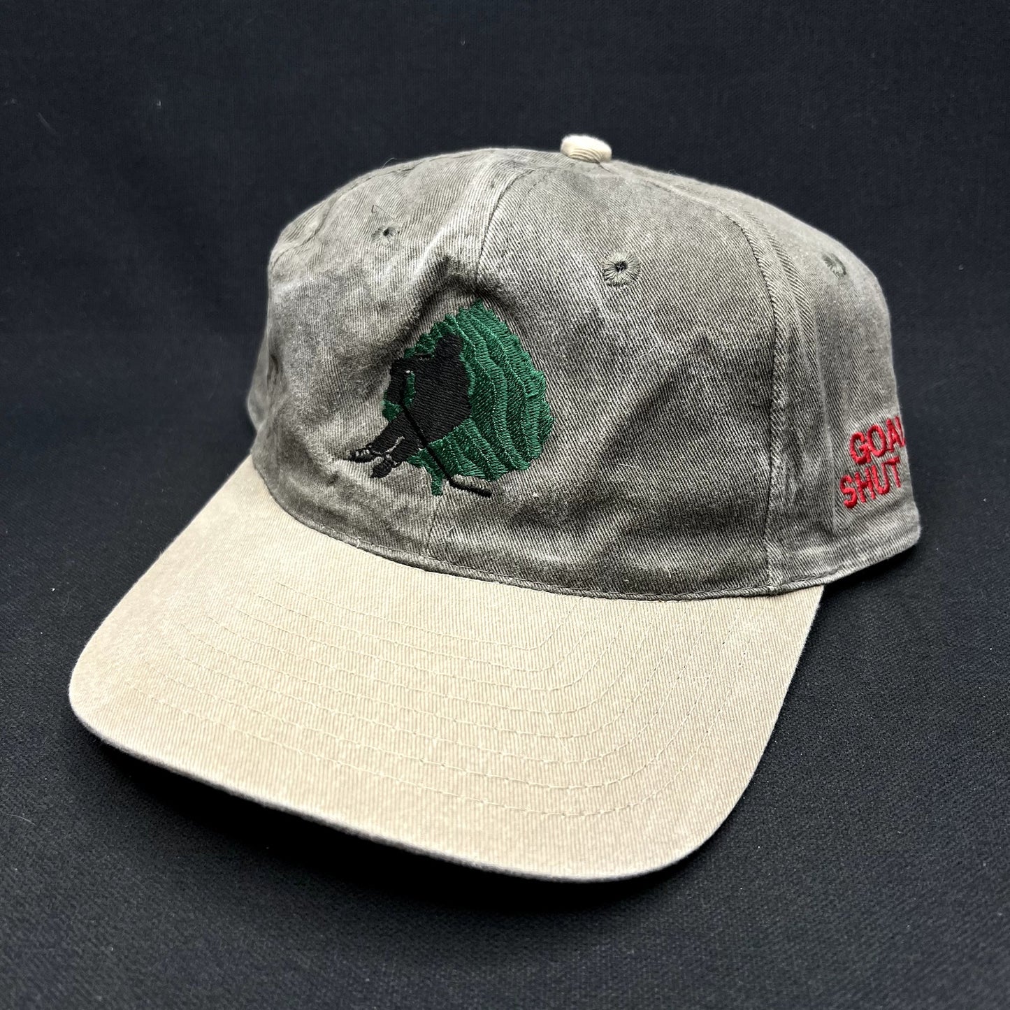 Vintage Aspen Fall Face Off Hockey Tournament Strapback Hat Goalie Shut Out Cap