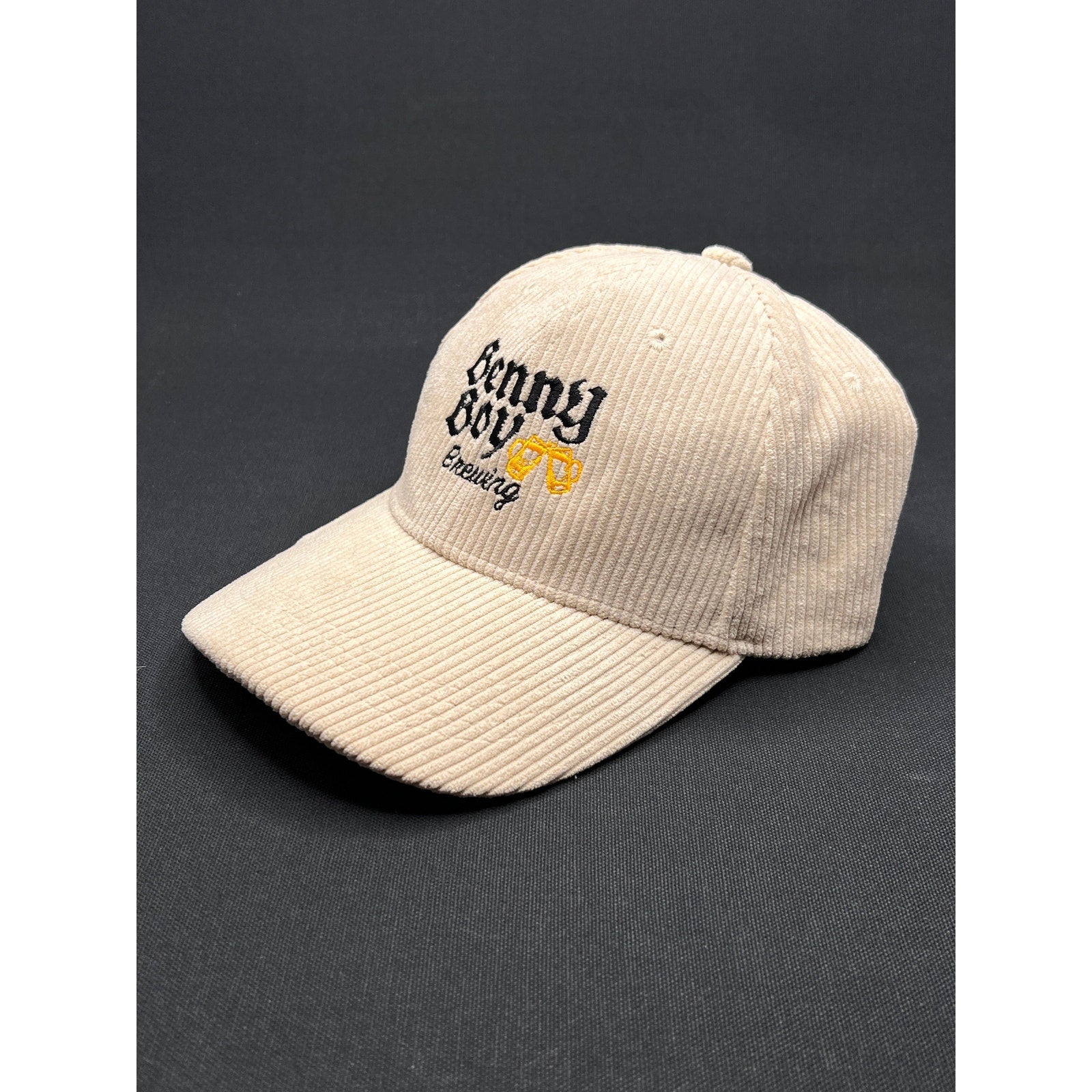 Benny Boy Brewing Lincoln Heights Corduroy Strapback Hat – Cream