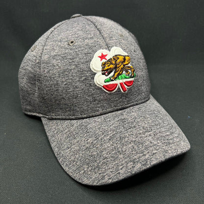 Black Clover California Bear Clover Hat Memory Fit Gray Golf Cap