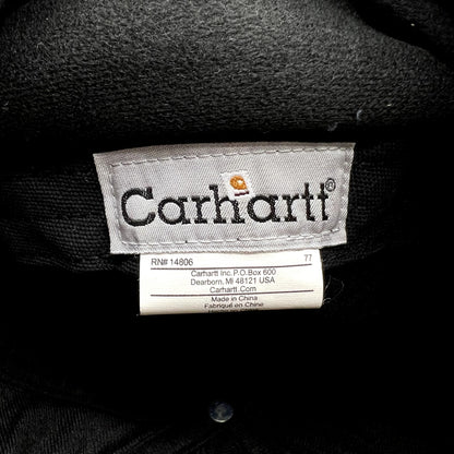 Carhartt Duck Canvas Ear Flap Hat Black Workwear Cap