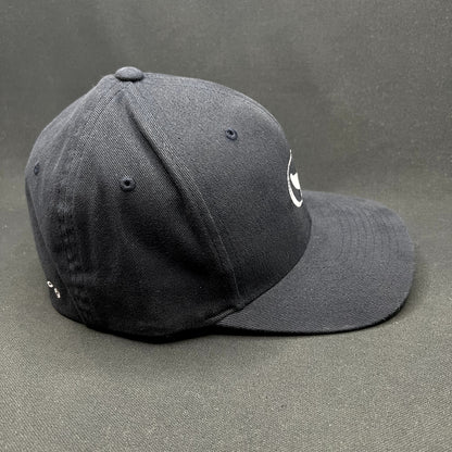 Wyland Galleries Flexfit Hat S/M Black Yupoong Whale Logo Cap