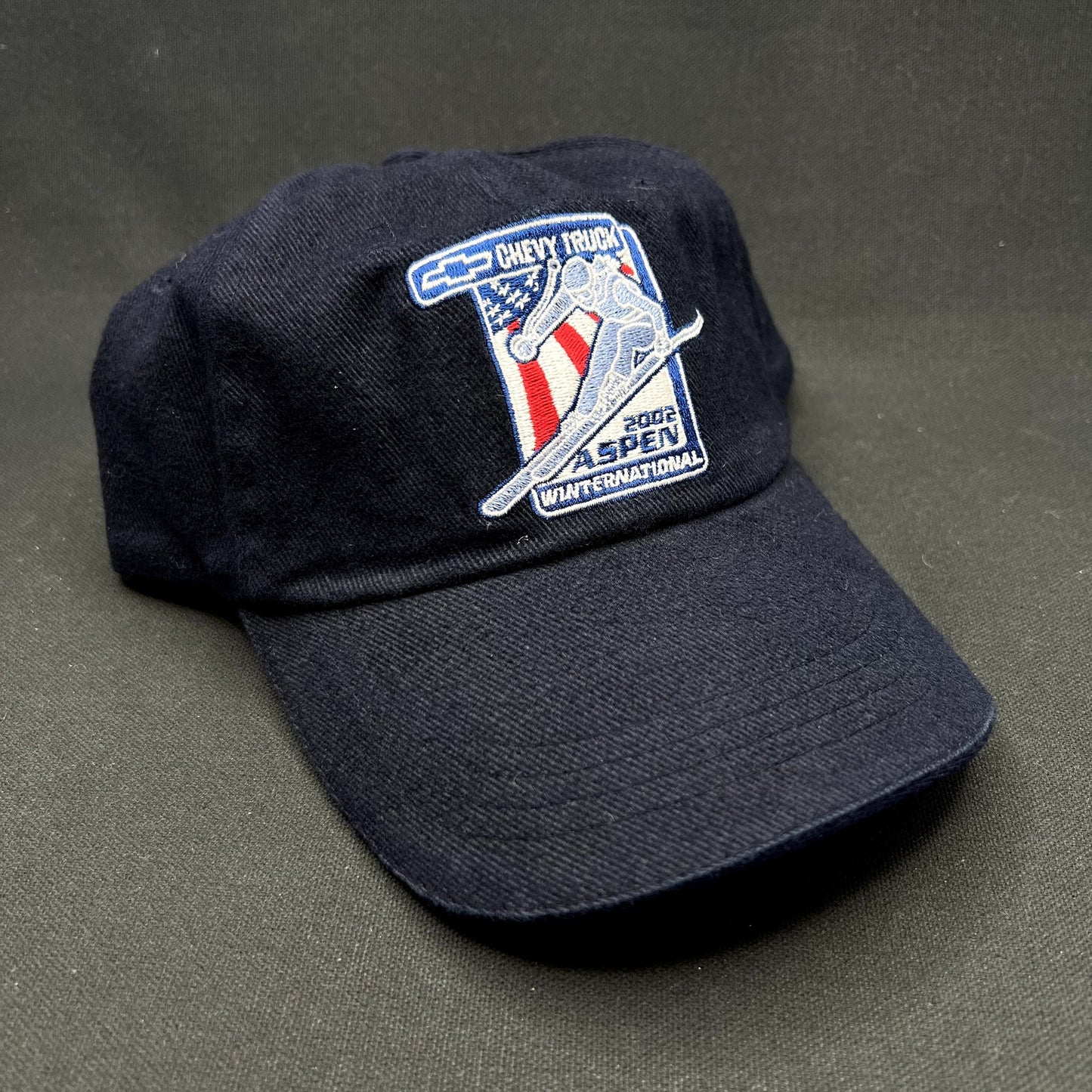 Vintage Chevy Truck Aspen Winternational 2002 Strapback Hat Karbon