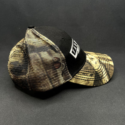 Farmall CNH Trucker Hat Camo Mesh Strapback International Harvester Black Cap