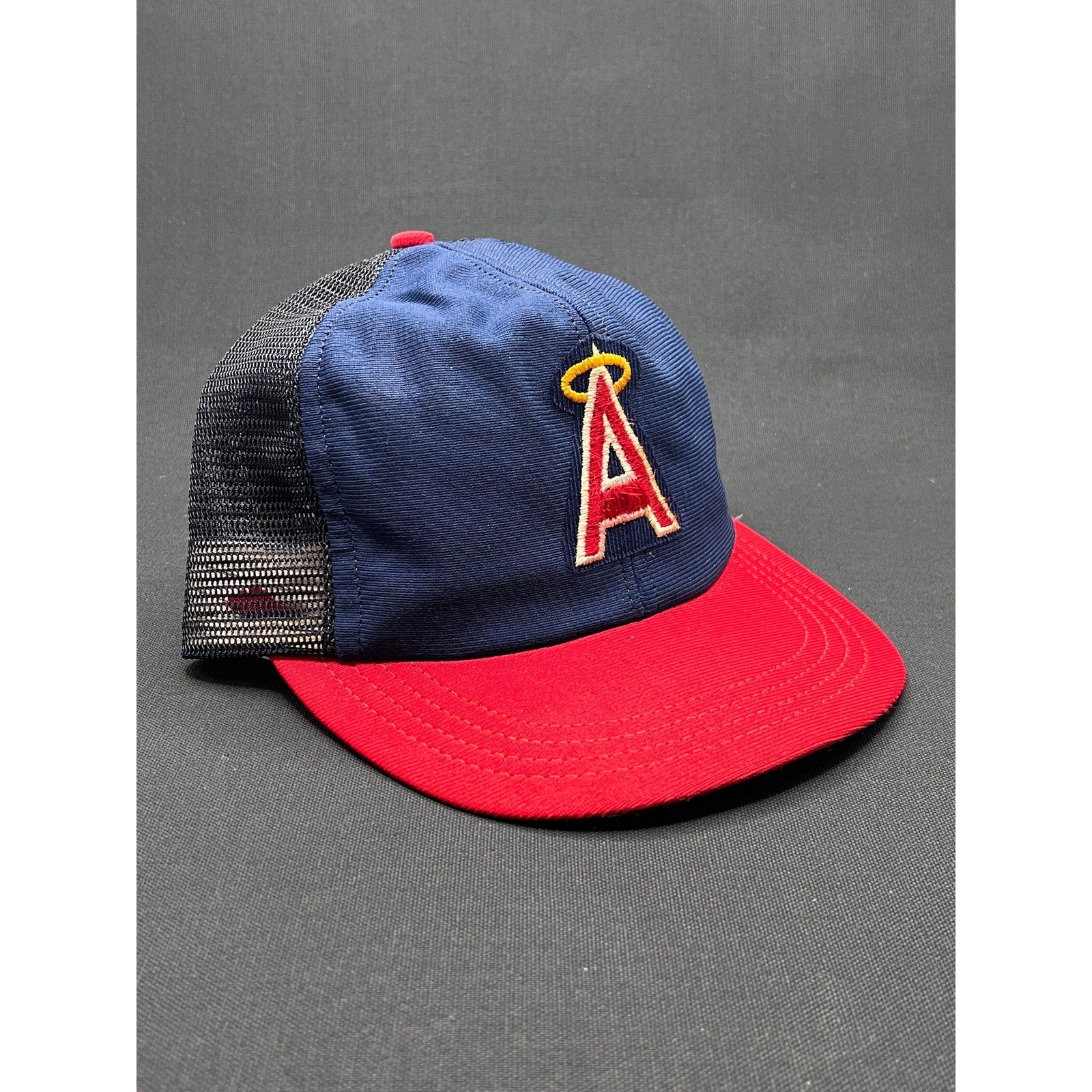 Vintage 1980s Anaheim Angels Trucker Snapback Hat MLB Mesh Made in USA
